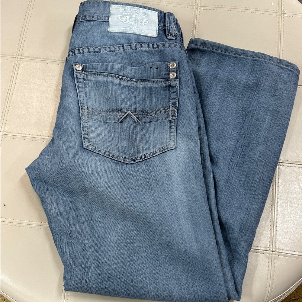 Buffalo David Bitton Men's Light Blue Bootcut Jeans